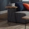 Alaterre Furniture Hairpin Natural Live Edge Wood with Metal 20" Round End Table, Natural AWDD1520 - alternate 3